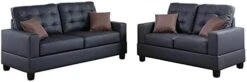 Poundex Bobkona Aria Faux Leather 2 Piece Sofa And Loveseat Set, Espresso -Songmics Furniture Shop 31oPgccTeaL. AC