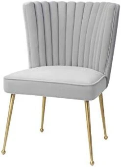 MEXIYA Sansa Dining Chair Modern Light Grey Accent Chair Easy Clean Velvet Upholstered Side Chair With Brushed Gold Legs 12 MEXIYA Sansa Dining Chair Modern Light Grey Accent Chair Easy Clean Velvet Upholstered Side Chair With Brushed Gold Legs -Songmics Furniture Shop 31oQThNTLUL. AC