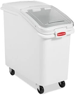 Rubbermaid Commercial Products ProSave Shelf-Storage Ingredient Bin With Scoop, 400-cup Capacity, Plastic, White, Sliding Lid, Container With Wheels For Kitchen/Restaurant Food Organization 14 Rubbermaid Commercial Products ProSave Shelf-Storage Ingredient Bin With Scoop, 400-cup Capacity, Plastic, White, Sliding Lid, Container With Wheels For Kitchen/Restaurant Food Organization -Songmics Furniture Shop 31oeFJzOygL. AC