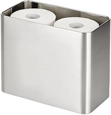 MDesign Deep Steel Floor Stand Toilet Paper Organizer, 4-Roll Tissue Storage Holder Container Bin For Bathroom, Fits Under Sink, Vanity, Shelf, In Cabinet, Or Corner, Mirri Collection - Matte Black 7 MDesign Deep Steel Floor Stand Toilet Paper Organizer, 4-Roll Tissue Storage Holder Container Bin For Bathroom, Fits Under Sink, Vanity, Shelf, In Cabinet, Or Corner, Mirri Collection - Matte Black - Image 7