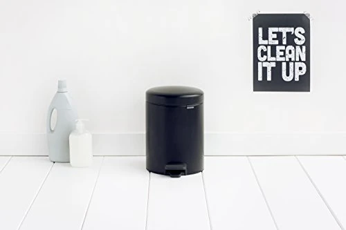 Brabantia New Icon Step Trash Can (1.3 Gal / Matt Black) Soft Closing Kitchen Garbage/Recycling Can With Removable Bucket 3 Brabantia New Icon Step Trash Can (1.3 Gal / Matt Black) Soft Closing Kitchen Garbage/Recycling Can With Removable Bucket - Image 3