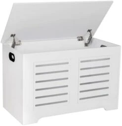 DINZI LVJ Storage Chest, Flip-Top Wooden Storage Bench With 2 Safety Hinges, Retro Entryway Shoe Bench, Sturdy Large Storage Trunk For Living Room, Bedroom, Easy Assembly, Rustic Brown -Songmics Furniture Shop 31p81jamD9L. AC