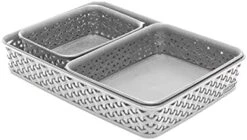 CURVER My Style Grey 2 X 28 Litre - X-Large -Songmics Furniture Shop 31pIBiZ3nS. AC