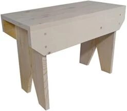 2 Ft Wood Bench Long (Solid Cottage White) 29 2 Ft Wood Bench Long (Solid Cottage White) -Songmics Furniture Shop 31pM2sbdM9L. AC