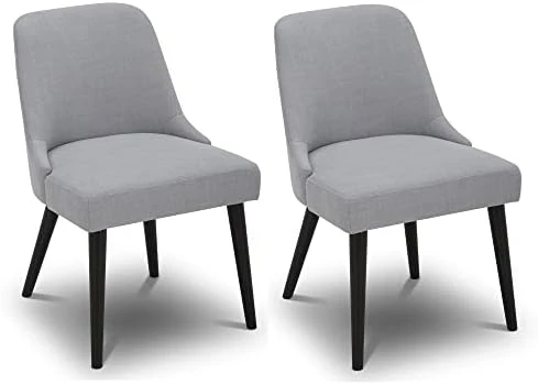 CHITA Mid-Century Modern Dining Chair, Upholstered Fabric Accent Chair,Set Of 2, Ivory 12 CHITA Mid-Century Modern Dining Chair, Upholstered Fabric Accent Chair,Set Of 2, Ivory - Image 12