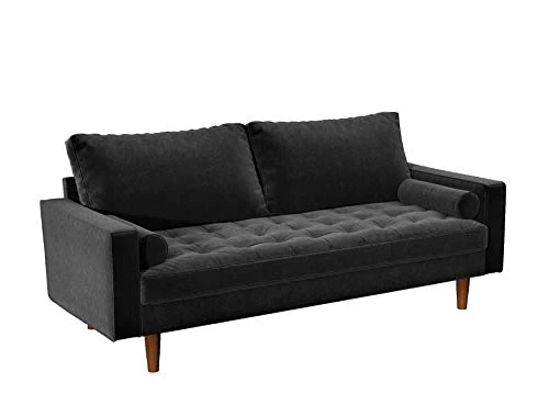 Container Furniture Direct Womble Velvet Upholstered Living Room Diamond Tufted Chesterfield Sofa With Gleaming Nailheads, Midnight 1 Container Furniture Direct Womble Velvet Upholstered Living Room Diamond Tufted Chesterfield Sofa With Gleaming Nailheads, Midnight