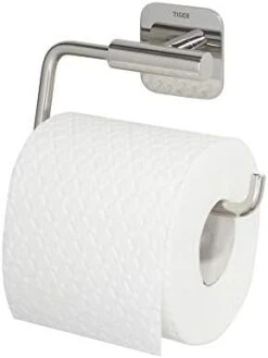Tiger Colar Toilet Roll Holder With Cover, Mounting Without Drilling, Stainless Steel Polished, 14,6x13,3x3,5 Cm -Songmics Furniture Shop 31pkhoW4zBL. AC