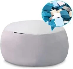 LapEasy Giant Bean Bag Chair Cover(Cover Only,No Filler),Oversized Round Soft Fluffy PV Velvet Washable Lazy Sofa Bean Bag Bed Cover For Adults, Living Room Bedroom Furniture Outside Cover(Drak Grey) -Songmics Furniture Shop 31prJP8LEEL. AC