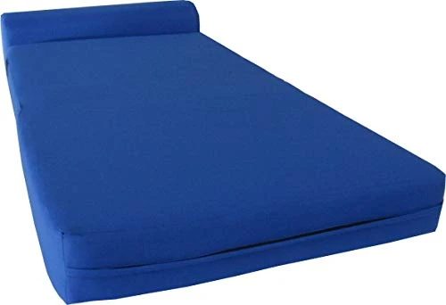 D&D Futon Furniture Royal Blue Sleeper Chair Folding Foam Bed Sized 6" Thick X 32" Wide X 70" Long, Studio Guest Foldable Chair Beds, Foam Sofa, Couch, High Density Foam 1.8 Pounds. 2 D&D Futon Furniture Royal Blue Sleeper Chair Folding Foam Bed Sized 6" Thick X 32" Wide X 70" Long, Studio Guest Foldable Chair Beds, Foam Sofa, Couch, High Density Foam 1.8 Pounds. - Image 2