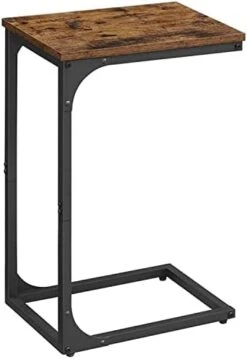 VASAGLE C-Shaped End Table, Small Side Table For Couch, Sofa Table With Metal Frame For Living Room, Bedroom, Bedside, Rustic Brown And Black 16 VASAGLE C-Shaped End Table, Small Side Table For Couch, Sofa Table With Metal Frame For Living Room, Bedroom, Bedside, Rustic Brown And Black -Songmics Furniture Shop 31q0Y5rE5GL. AC