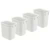 Acrimet Wastebasket Bin 13QT (Plastic) (White Color) (Set Of 4)