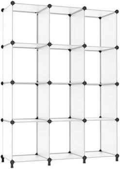 AWTATOS Cube Storage Organizer Modular Storage 12 Cube Bookshelf DIY Plastic Closet Clothes Storage Shelves With Wooden Mallet, Stackable Storage Solution For Home, Office, Bedroom, White 12 AWTATOS Cube Storage Organizer Modular Storage 12 Cube Bookshelf DIY Plastic Closet Clothes Storage Shelves With Wooden Mallet, Stackable Storage Solution For Home, Office, Bedroom, White -Songmics Furniture Shop 31qEY 7Wj8L. AC