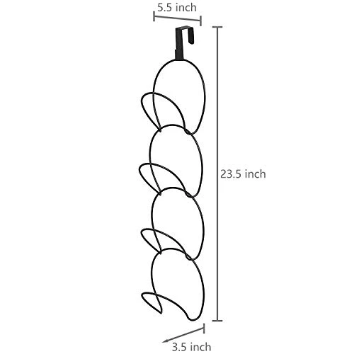 MyGift Modular Black Metal Wire Over The Door Hanging Hook Set, Hat Baseball Cap Rack, Clothes, Bag, Scarf Hanger, Includes 8 Connecting Rings And 2 Door Hangers 3 MyGift Modular Black Metal Wire Over The Door Hanging Hook Set, Hat Baseball Cap Rack, Clothes, Bag, Scarf Hanger, Includes 8 Connecting Rings And 2 Door Hangers - Image 3
