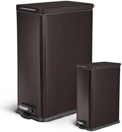 Home Zone Living 12 Gallon Slim Kitchen Trash Can, Stainless Steel, Step Pedal, 45 Liter -Songmics Furniture Shop 31rHjqfBKL. AC