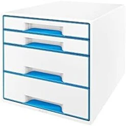 Leitz WOW Cube Storage Box With Drawers 4 Schubladen Metallic Ice Blue -Songmics Furniture Shop 31rIjXrI8fS. AC