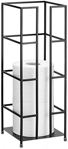 MDesign Metal Free-Standing Toilet Paper Reserve Tower Stand, 3-Jumbo Tissue Roll Storage Canister Holder For Bathroom Under Sink, Shelf, Beside Vanity, Cabinet, Corner, Citi Collection - Chrome 9 MDesign Metal Free-Standing Toilet Paper Reserve Tower Stand, 3-Jumbo Tissue Roll Storage Canister Holder For Bathroom Under Sink, Shelf, Beside Vanity, Cabinet, Corner, Citi Collection - Chrome - Image 9