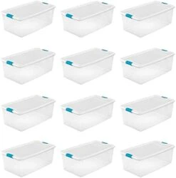 Sterilite 56 Qt./53 L Wheeled Latching Box Clears, Quart, White, 4 Piece 18 Sterilite 56 Qt./53 L Wheeled Latching Box Clears, Quart, White, 4 Piece -Songmics Furniture Shop 31rKYdLY6BL. AC 1