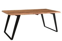 Timbergirl Solid Wood Live Edge 60" Dining Table Brown