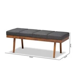 Baxton Studio Benches, One Size, Charcoal -Songmics Furniture Shop 31rnPjaHi6L