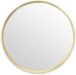 Zenmag Round Wall Mirror, 30" Metal Framed Round Mirror, Large Bathroom Circle Mirror, Decorative Large Black Round Wall Mirror For Living Room, Bedroom, And Foyer -Songmics Furniture Shop 31rsuXekr1L. AC