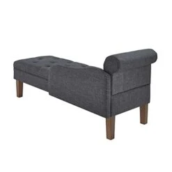 24KF Modern Upholstered Tufted Chaise Lounge Chair, Comfortable Fashional Living Room Chaise Chairs-Dark Grey -Songmics Furniture Shop 31rv9bghLBL