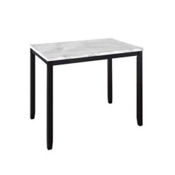 Harper & Bright Designs 5-Piece Faux Marble Top Dining Set, Counter Height Kitchen Table Set-Dining Table W/Faux Marble Top And 4 Beige High Back Upholstered Chairs W/Nailed Trim 18 Harper & Bright Designs 5-Piece Faux Marble Top Dining Set, Counter Height Kitchen Table Set-Dining Table W/Faux Marble Top And 4 Beige High Back Upholstered Chairs W/Nailed Trim -Songmics Furniture Shop 31rxMtEwv6L