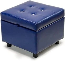 H&B Luxuries Tufted Leather Square Flip Top Storage Ottoman Cube Foot Rest (Black) 24 H&B Luxuries Tufted Leather Square Flip Top Storage Ottoman Cube Foot Rest (Black) -Songmics Furniture Shop 31s 5iL SL. AC
