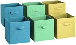 Sorbus® 11 Inch Cube Storage Organizer Bins - 6 Pack - Foldable Storage Cubes - Rectangular Shelf Basket - Great For Nursery, Playroom, Closet, Home Organization (Multi - Pink Orange Purple) 22 Sorbus® 11 Inch Cube Storage Organizer Bins - 6 Pack - Foldable Storage Cubes - Rectangular Shelf Basket - Great For Nursery, Playroom, Closet, Home Organization (Multi - Pink Orange Purple) -Songmics Furniture Shop 31sKvI fihL. AC