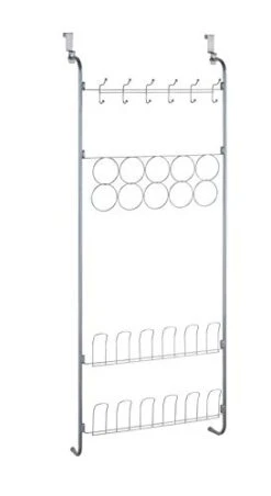 WENKO 4340034100 Door Organizer 23.2 X 59.3 X 7.3 Inch Silver Shiny 1 Pack