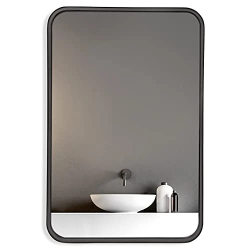 HOWOFURN Wall Mount Mirror, 24x36 Rectangular Bathroom Mirror, Wall Mirror For Bathroom, Stainless Steel Metal Frame, Gourd Hooks, Vertical & Horizontal Hang, Ideal For Bedroom, Bathroom, Living Room 1 HOWOFURN Wall Mount Mirror, 24x36 Rectangular Bathroom Mirror, Wall Mirror For Bathroom, Stainless Steel Metal Frame, Gourd Hooks, Vertical & Horizontal Hang, Ideal For Bedroom, Bathroom, Living Room