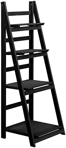 ECOMEX Foldable Plant Shelf, Ladder Shelf, Indoor Plant Stand, Ladder Bookshelf, Wood Rustic Ladder Shelf For Patio Garden Home Living Room(White) 7 ECOMEX Foldable Plant Shelf, Ladder Shelf, Indoor Plant Stand, Ladder Bookshelf, Wood Rustic Ladder Shelf For Patio Garden Home Living Room(White) - Image 7