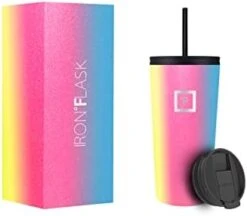 IRON °FLASK Tumbler - Airtight Leak-Proof, Durable Stainless Steel Bottle - Double Walled, Drinking Cup, Hot & Cold Insulated Thermo Tumblers - Coffee & Water Travel Mug, 32 Ounces -Songmics Furniture Shop 31sperKRsdL. AC