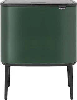 Brabantia Bo Trash Can - 1 X 9.5 Gal Inner Bucket (White) Waste/Recycling Garbage Can, Removable Compartment -Songmics Furniture Shop 31sqRfGZ6hL