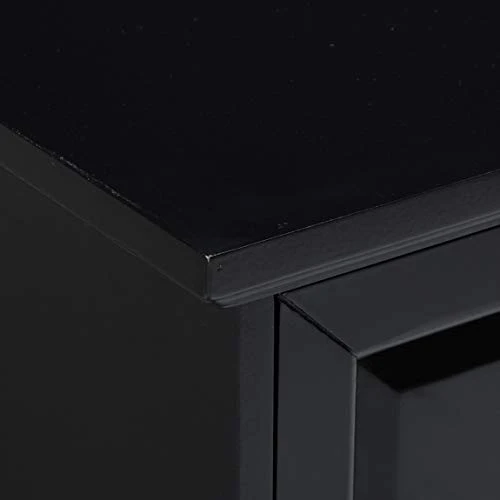 Kings Brand Furniture Buffet Server Sideboard Cabinet With Wine Storage, Black 3 Kings Brand Furniture Buffet Server Sideboard Cabinet With Wine Storage, Black - Image 3