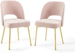Modway Rouse Dining Room Side Chair Set Of 2, Pink -Songmics Furniture Shop 31t4FeAhjqL. AC