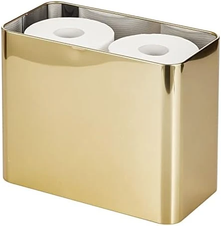 MDesign Deep Steel Floor Stand Toilet Paper Organizer, 4-Roll Tissue Storage Holder Container Bin For Bathroom, Fits Under Sink, Vanity, Shelf, In Cabinet, Or Corner, Mirri Collection - Matte Black 10 MDesign Deep Steel Floor Stand Toilet Paper Organizer, 4-Roll Tissue Storage Holder Container Bin For Bathroom, Fits Under Sink, Vanity, Shelf, In Cabinet, Or Corner, Mirri Collection - Matte Black - Image 10