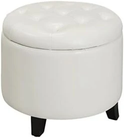 Convenience Concepts Designs4Comfort Round Ottoman, Gray Fabric -Songmics Furniture Shop 31tKiC00IeL. AC
