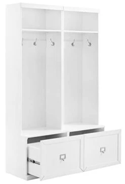 Crosley Furniture Harper 2-Piece Entryway Set With 2 Hall Trees, White -Songmics Furniture Shop 31tTf0Yv4UL