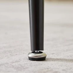 Glass Dining Table - Rectangular Tempered Glass Kitchen Table - Small Modern Glass Dining Room Table For 4 With Solid Metal Black Legs, Coffee Table For Living Room,Office,Small Space 47.2*27.6*29.5" -Songmics Furniture Shop 31tYqLNt14L