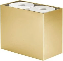 MDesign Steel Floor Stand Toilet Paper Organizer, 4-Roll Tissue Storage Holder Container Bin For Bathroom, Fits Under Sink, Vanity, Shelf, In Cabinet, Or Corner, Metro Collection - Soft Brass 22 MDesign Steel Floor Stand Toilet Paper Organizer, 4-Roll Tissue Storage Holder Container Bin For Bathroom, Fits Under Sink, Vanity, Shelf, In Cabinet, Or Corner, Metro Collection - Soft Brass -Songmics Furniture Shop 31tfu1omi L. AC