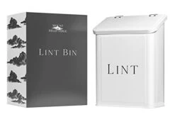 Mount Delectable Magnetic Lint Bin For Laundry Room Metal Wall Mounted Trash Can With Lid For Dryer – Farmhouse Style Laundry Storage And Organization – (White) -Songmics Furniture Shop 31tjPkuIUnL