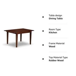 East West Furniture Modern Kitchen NFT-MAH-T Dinning Room Table Rectangular Tabletop And 53.5x31.5x29-Mahogany Finish & DUC-MAH-LC Dudley Kitchen Dining Chairs, Set Of 2, Mahogany 19 East West Furniture Modern Kitchen NFT-MAH-T Dinning Room Table Rectangular Tabletop And 53.5x31.5x29-Mahogany Finish & DUC-MAH-LC Dudley Kitchen Dining Chairs, Set Of 2, Mahogany -Songmics Furniture Shop 31tmTvLEO0L