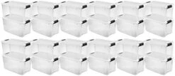 Sterilite 30 Quart Clear Plastic Stackable Storage Container Bin Box Tote With White Latching Lid Organizing Solution For Home & Classroom, 24 Pack 25 Sterilite 30 Quart Clear Plastic Stackable Storage Container Bin Box Tote With White Latching Lid Organizing Solution For Home & Classroom, 24 Pack -Songmics Furniture Shop 31toYKjEX9L. AC