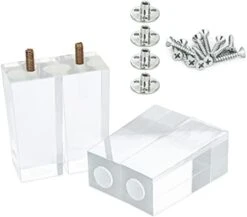 Ornavo Home Set Of 4 Square Mid-Century Modern 6 Inch Clear Acrylic Furniture Legs Replacement For Sofa, Couch, Armchair And Ottoman -Songmics Furniture Shop 31tvjqivbIL. AC