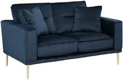 Signature Design By Ashley Macleary Modern Velvet Loveseat With Gold Metal Legs, Navy Blue 11 Signature Design By Ashley Macleary Modern Velvet Loveseat With Gold Metal Legs, Navy Blue -Songmics Furniture Shop 31tyk6ghClL. AC