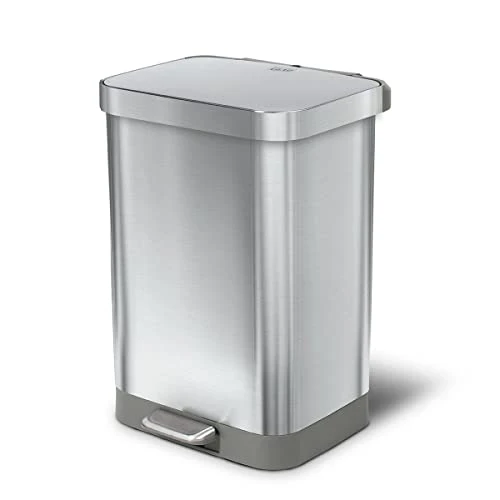 Glad Stainless Steel Step Trash Can With Clorox Odor Protection | Large Metal Kitchen Garbage Bin With Soft Close Lid, Foot Pedal And Waste Bag Roll Holder, 13 Gallon, All Stainless 11 Glad Stainless Steel Step Trash Can With Clorox Odor Protection | Large Metal Kitchen Garbage Bin With Soft Close Lid, Foot Pedal And Waste Bag Roll Holder, 13 Gallon, All Stainless - Image 11