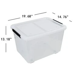 Easymanie 50 Quart Plastic Wheeled Storage Bin, 4 Packs, Plastic Latching Storage Box 13 Easymanie 50 Quart Plastic Wheeled Storage Bin, 4 Packs, Plastic Latching Storage Box -Songmics Furniture Shop 31u8K4sCj6L