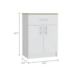 Atlin Designs Wood Pantry Cabinet With Counter Top In White/Light Oak -Songmics Furniture Shop 31uCCoEhbPL