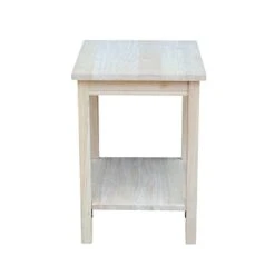 International Concepts Farmhouse Bench, Unfinished & Concepts Accent Table, 14 L X 16 W X 20 H Inches, Unfinished -Songmics Furniture Shop 31uCNd9UDHL