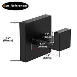 Nolimas 2 Pack Matte Black Towel Hook Stainless Steel Bathroom Rustproof Clothes Towel Coat Hook Wall Mounted Square Toilet Kitchen Heavy Duty Door Hanger 12 Nolimas 2 Pack Matte Black Towel Hook Stainless Steel Bathroom Rustproof Clothes Towel Coat Hook Wall Mounted Square Toilet Kitchen Heavy Duty Door Hanger -Songmics Furniture Shop 31uFxZPr8zL